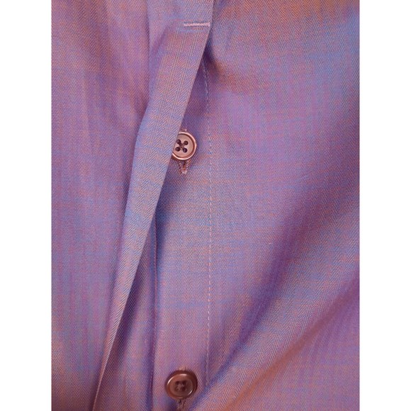 International Concepts Mens Iridescent Red Blue Long Sleeve Button Up Shirt M - Picture 8 of 13